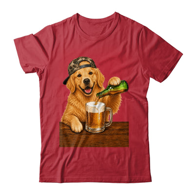 Golden Retriever Drinking Beer Funny Dog Meme Fathers Day Shirt & Hoodie | siriusteestore