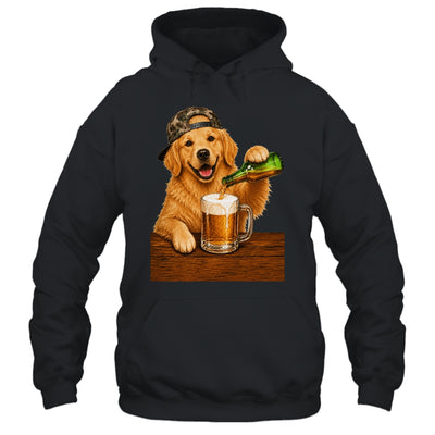 Golden Retriever Drinking Beer Funny Dog Meme Fathers Day Shirt & Hoodie | siriusteestore