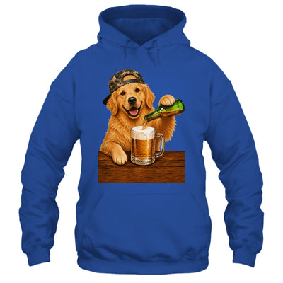 Golden Retriever Drinking Beer Funny Dog Meme Fathers Day Shirt & Hoodie | siriusteestore