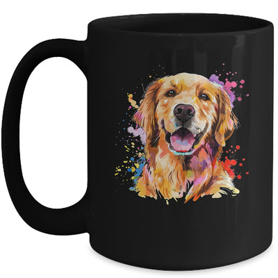 Golden Retriever Mom Lover Puppy Dog Watercolor Tie Dye Painting Mug | siriusteestore