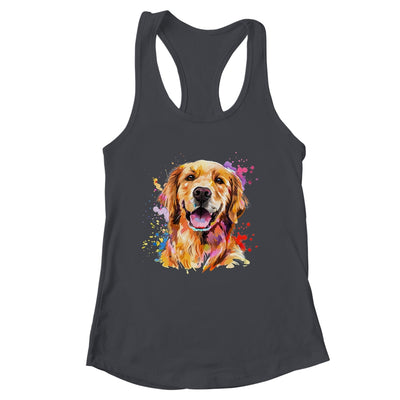 Golden Retriever Mom Lover Puppy Dog Watercolor Tie Dye Painting Shirt & Tank Top | siriusteestore