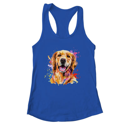 Golden Retriever Mom Lover Puppy Dog Watercolor Tie Dye Painting Shirt & Tank Top | siriusteestore