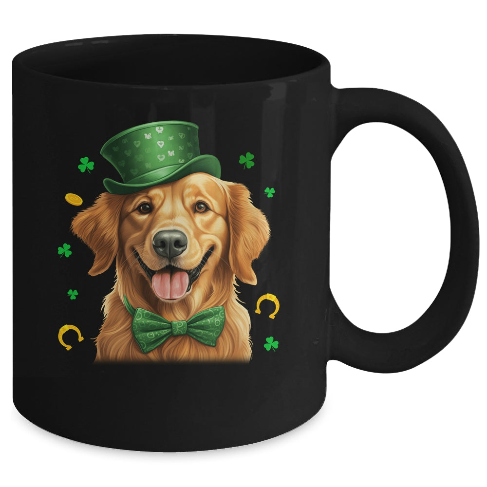 Golden Retriever St Patricks Day Leprechaun Shamrock Irish Mug | siriusteestore