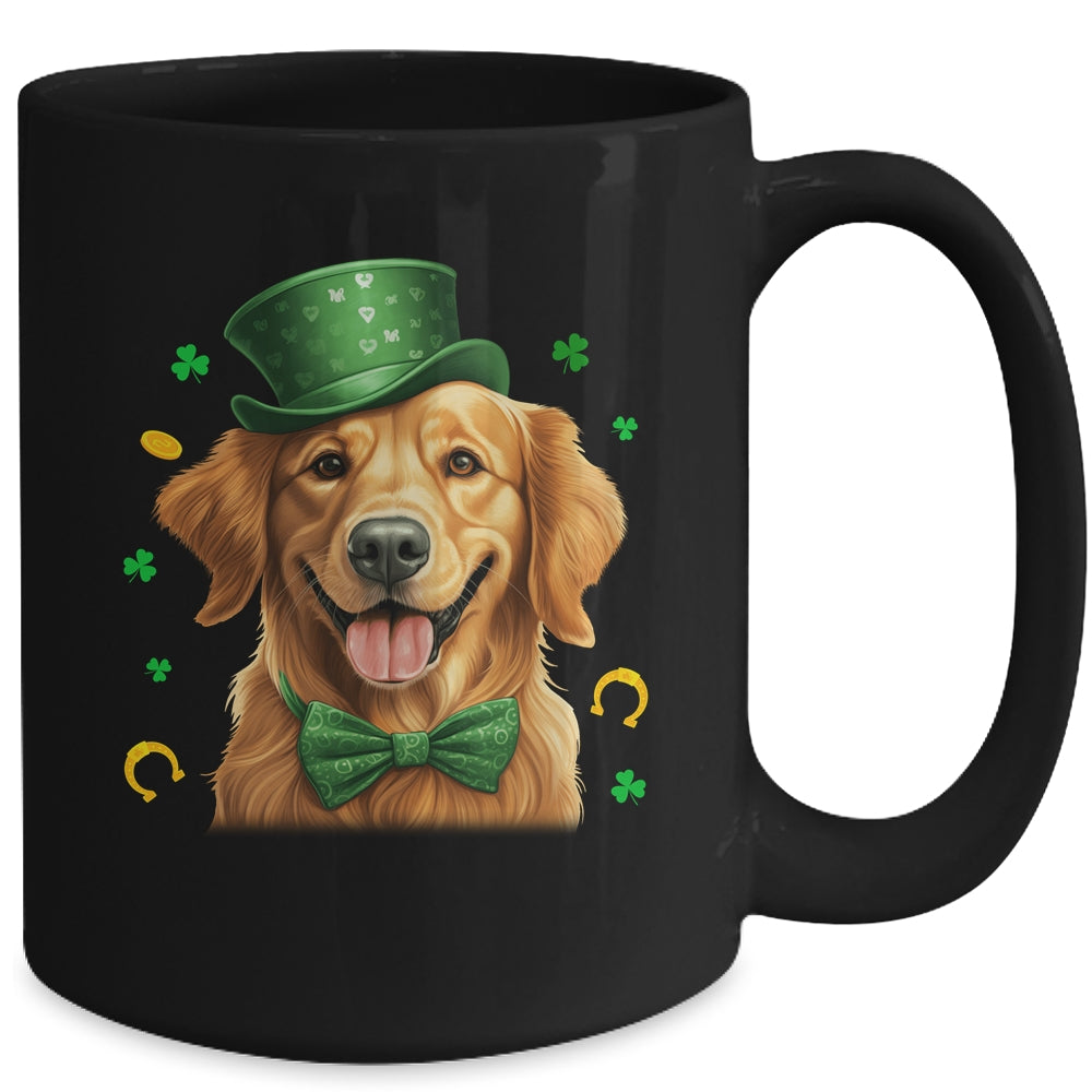 Golden Retriever St Patricks Day Leprechaun Shamrock Irish Mug | siriusteestore