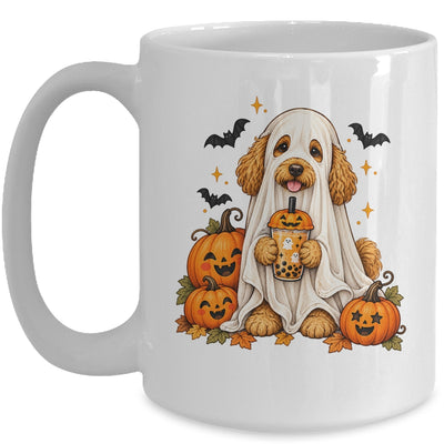 Goldendoodle Ghost and Cute Halloween Dog Humor Mug | siriusteestore