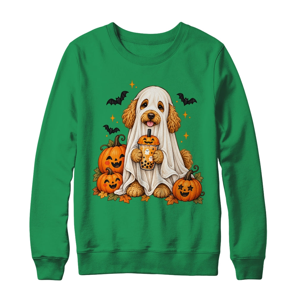 Goldendoodle Ghost and Cute Halloween Dog Humor Shirt & Sweatshirt | siriusteestore