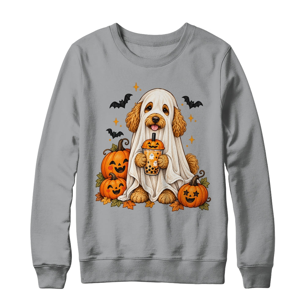 Goldendoodle Ghost and Cute Halloween Dog Humor Shirt & Sweatshirt | siriusteestore