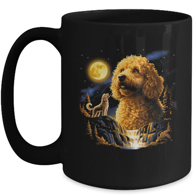Goldendoodle Howling To The Moon Vintage Funny Dog Art Mug | siriusteestore