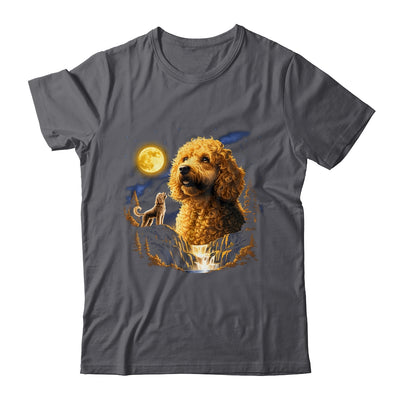 Goldendoodle Howling To The Moon Vintage Funny Dog Art Shirt & Hoodie | siriusteestore