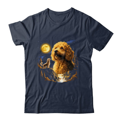 Goldendoodle Howling To The Moon Vintage Funny Dog Art Shirt & Hoodie | siriusteestore