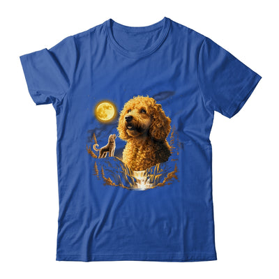 Goldendoodle Howling To The Moon Vintage Funny Dog Art Shirt & Hoodie | siriusteestore