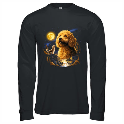 Goldendoodle Howling To The Moon Vintage Funny Dog Art Shirt & Hoodie | siriusteestore