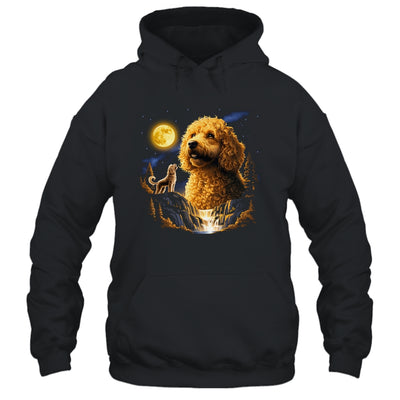 Goldendoodle Howling To The Moon Vintage Funny Dog Art Shirt & Hoodie | siriusteestore