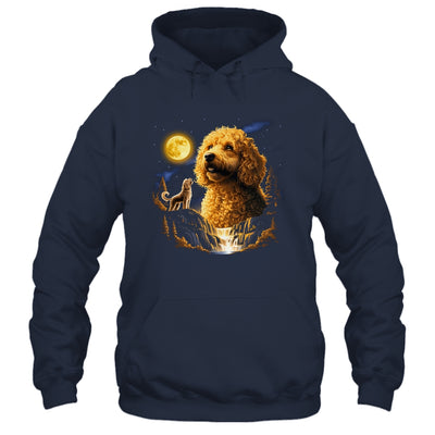 Goldendoodle Howling To The Moon Vintage Funny Dog Art Shirt & Hoodie | siriusteestore