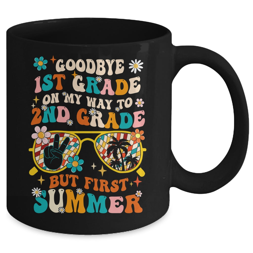 Goodbye 1st Grade Graduation To 2nd Grade Hello Summer Kids Mug | siriusteestore