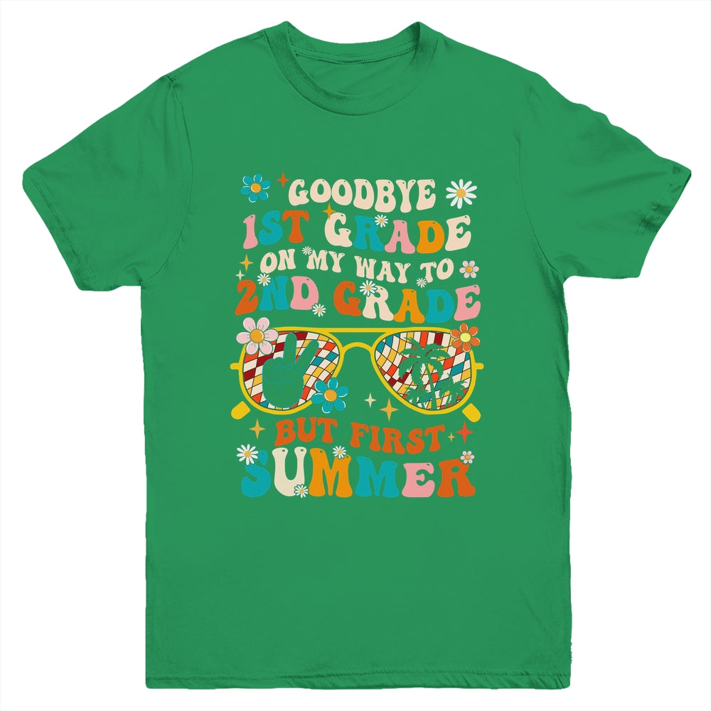 Goodbye 1st Grade Graduation To 2nd Grade Hello Summer Kids Youth Shirt | siriusteestore
