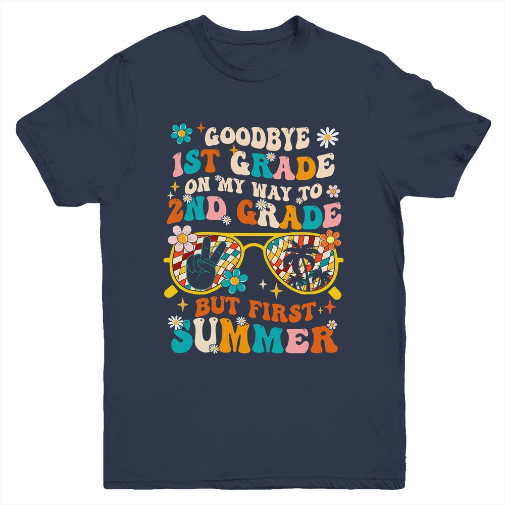 Goodbye 1st Grade Graduation To 2nd Grade Hello Summer Kids Youth Shirt | siriusteestore