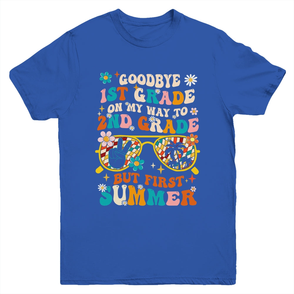 Goodbye 1st Grade Graduation To 2nd Grade Hello Summer Kids Youth Shirt | siriusteestore