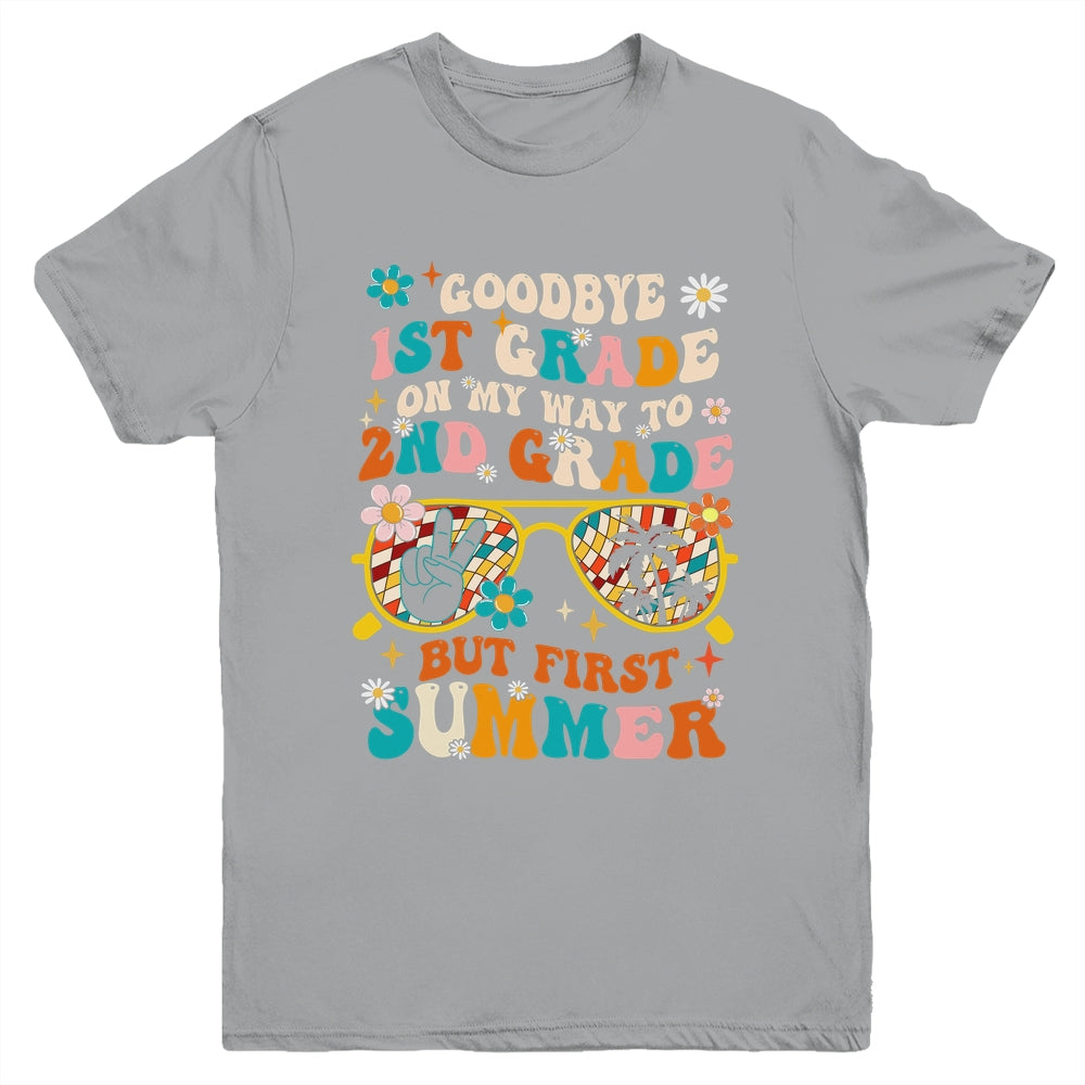 Goodbye 1st Grade Graduation To 2nd Grade Hello Summer Kids Youth Shirt | siriusteestore