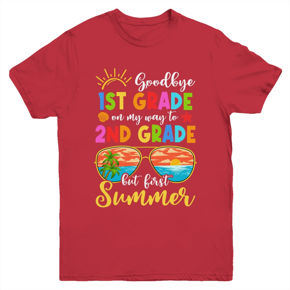Goodbye 1st Grade Graduation To 2nd Grade Hello Summer Youth Shirt | siriusteestore
