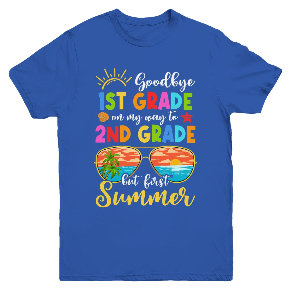 Goodbye 1st Grade Graduation To 2nd Grade Hello Summer Youth Shirt | siriusteestore