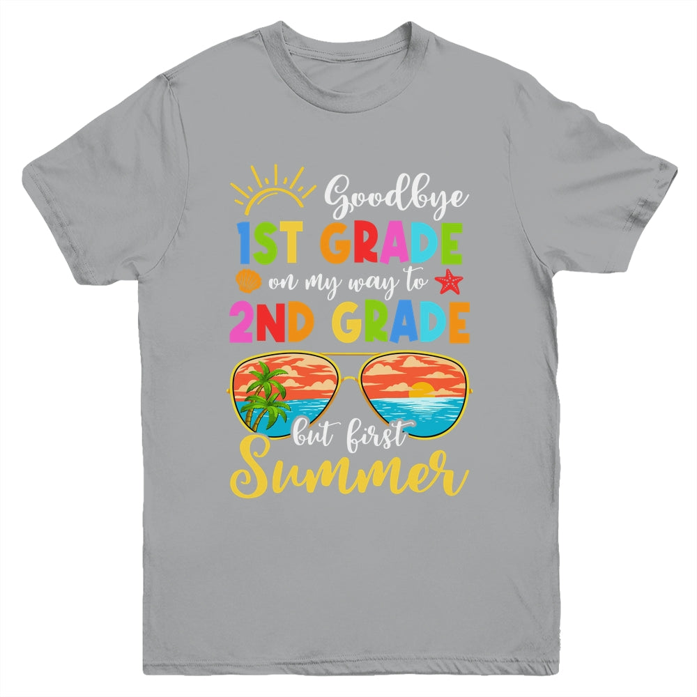 Goodbye 1st Grade Graduation To 2nd Grade Hello Summer Youth Shirt | siriusteestore