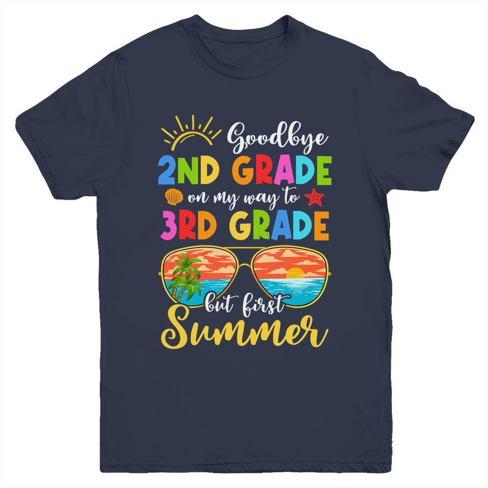 Goodbye 2nd Grade Graduation To 3rd Grade Hello Summer Youth Shirt | siriusteestore