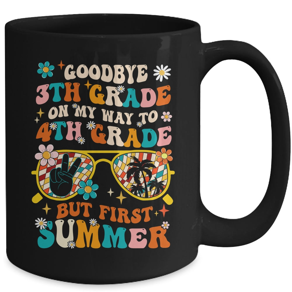 Goodbye 3rd Grade Graduation To 4th Grade Hello Summer Kids Mug | siriusteestore
