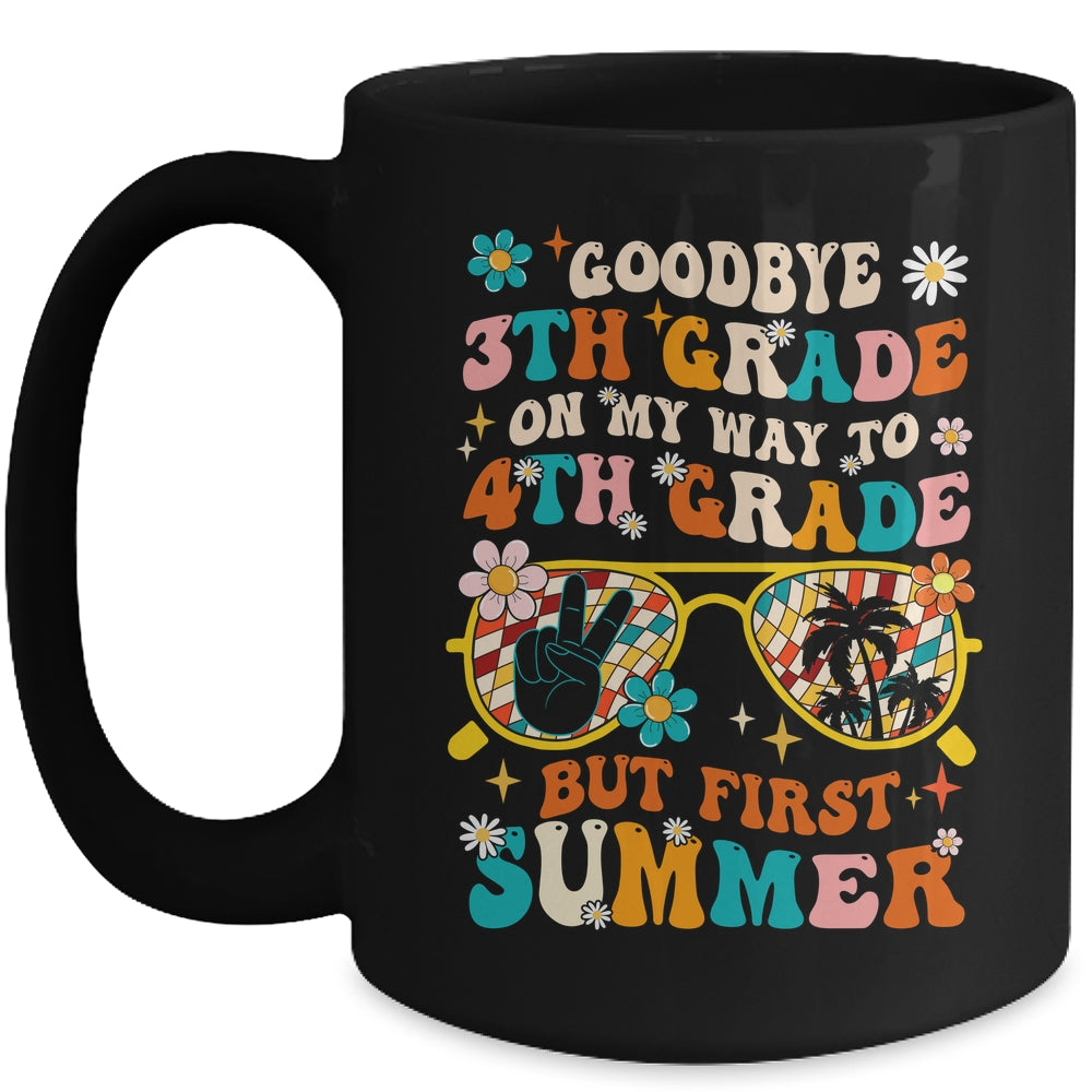 Goodbye 3rd Grade Graduation To 4th Grade Hello Summer Kids Mug | siriusteestore
