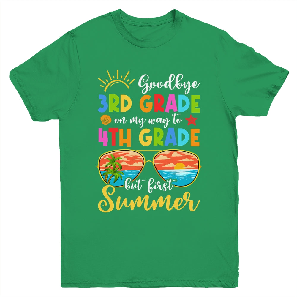 Goodbye 3rd Grade Graduation To 4th Grade Hello Summer Youth Shirt | siriusteestore