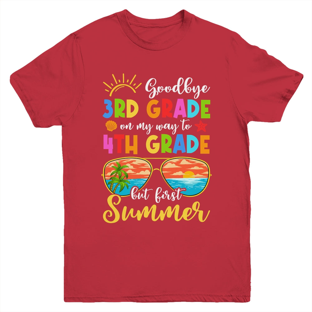 Goodbye 3rd Grade Graduation To 4th Grade Hello Summer Youth Shirt | siriusteestore