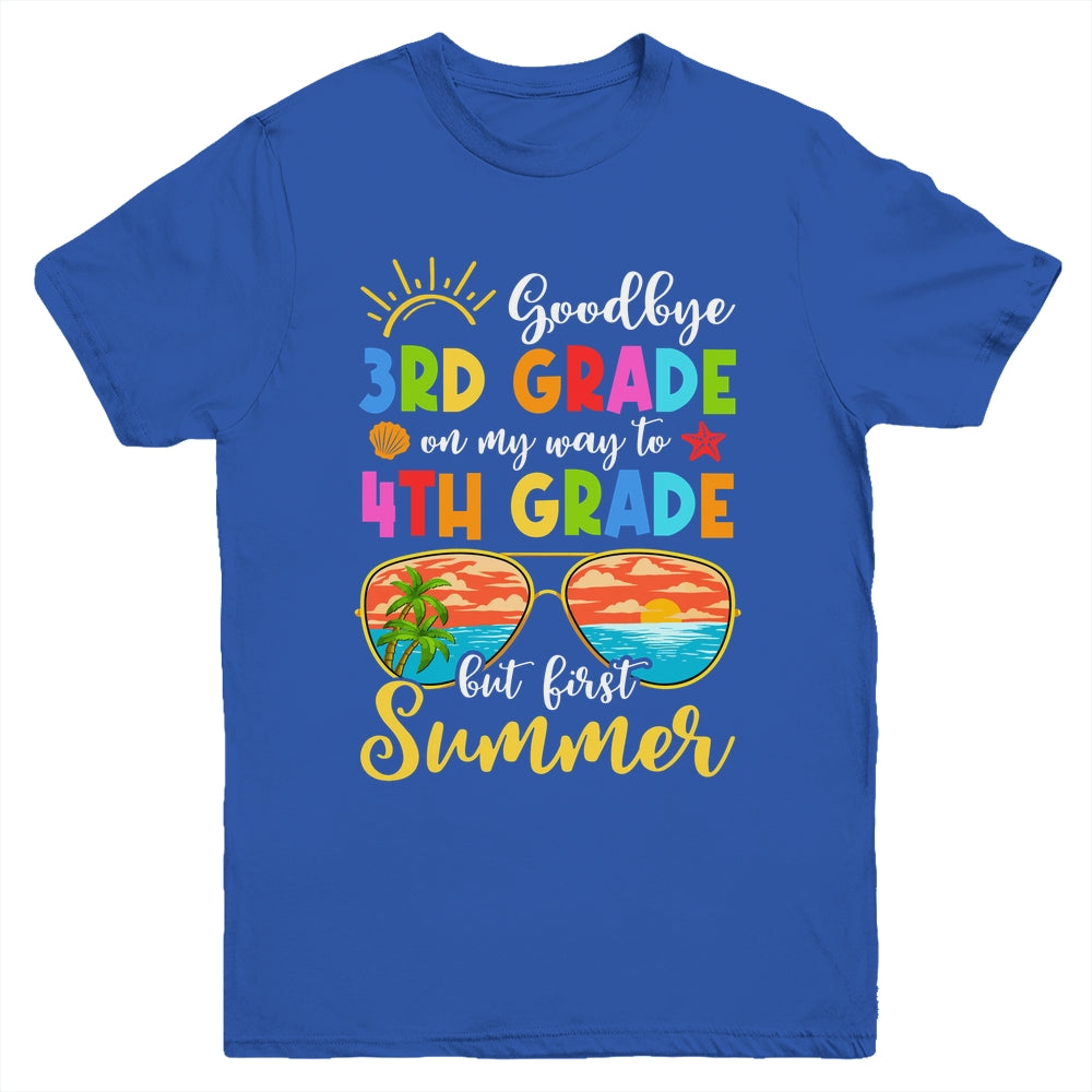 Goodbye 3rd Grade Graduation To 4th Grade Hello Summer Youth Shirt | siriusteestore