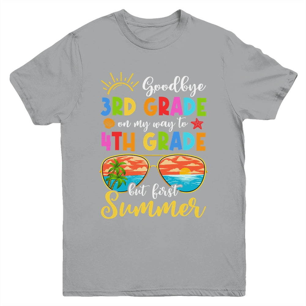 Goodbye 3rd Grade Graduation To 4th Grade Hello Summer Youth Shirt | siriusteestore
