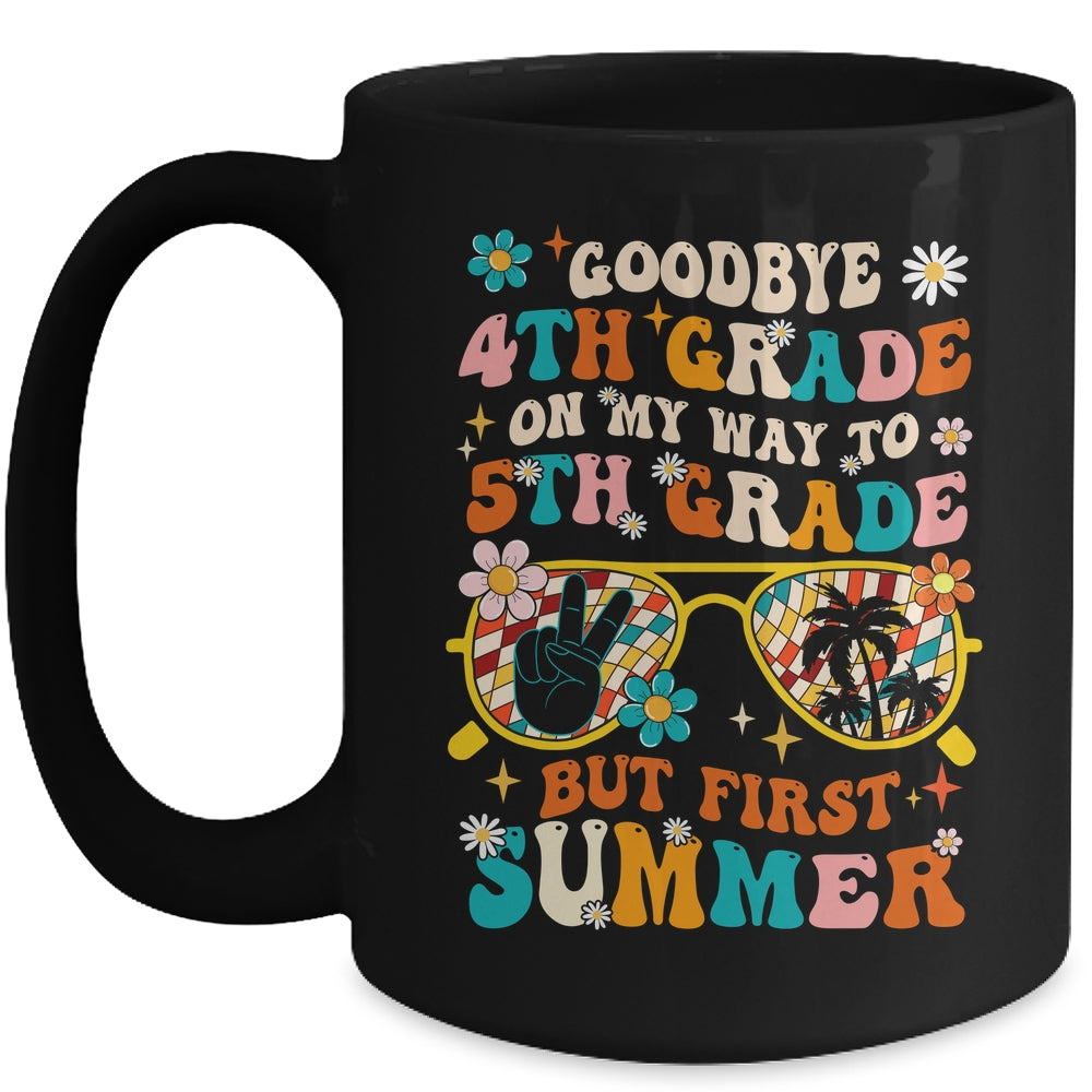 Goodbye 4th Grade Graduation To 5th Grade Hello Summer Kids Mug | siriusteestore