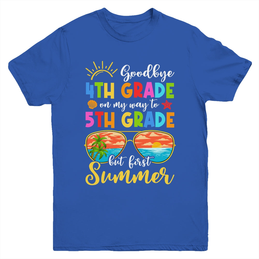 Goodbye 4th Grade Graduation To 5th Grade Hello Summer Youth Shirt | siriusteestore