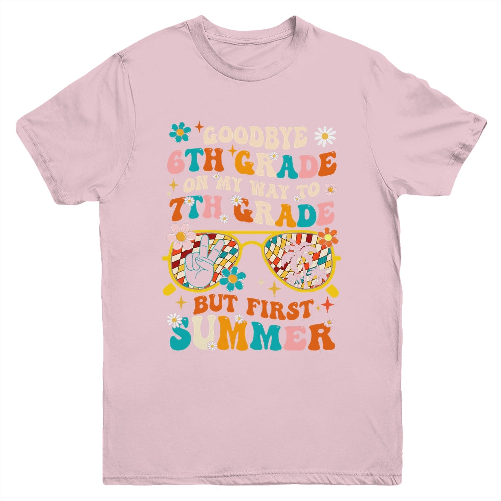 Goodbye 6th Grade Graduation To 7th Grade Hello Summer Kids Youth Shirt | siriusteestore