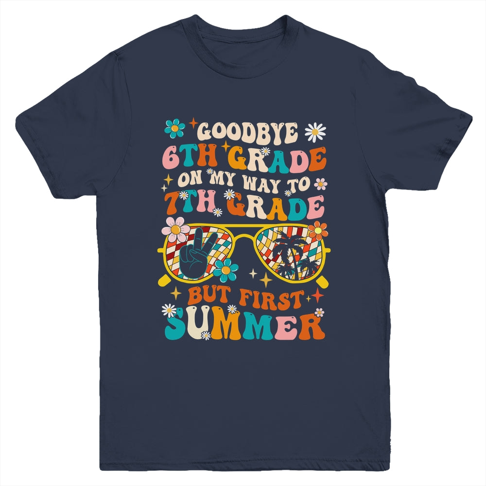 Goodbye 6th Grade Graduation To 7th Grade Hello Summer Kids Youth Shirt | siriusteestore