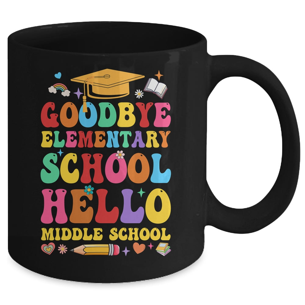 Goodbye Elementary Hello Middle School Graduation 2024 Mug | siriusteestore