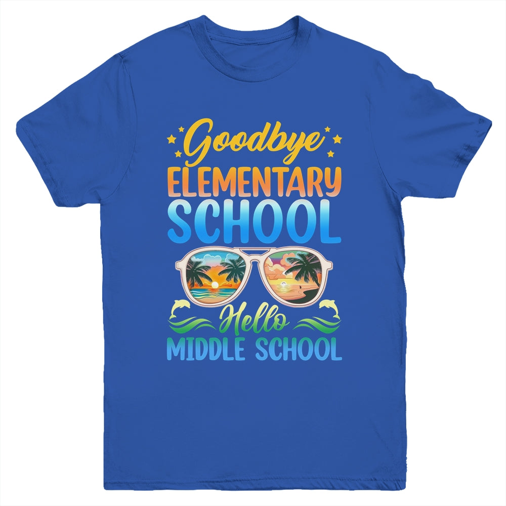 Goodbye Elementary School On My Way To Middle School 2024 Youth Shirt | siriusteestore