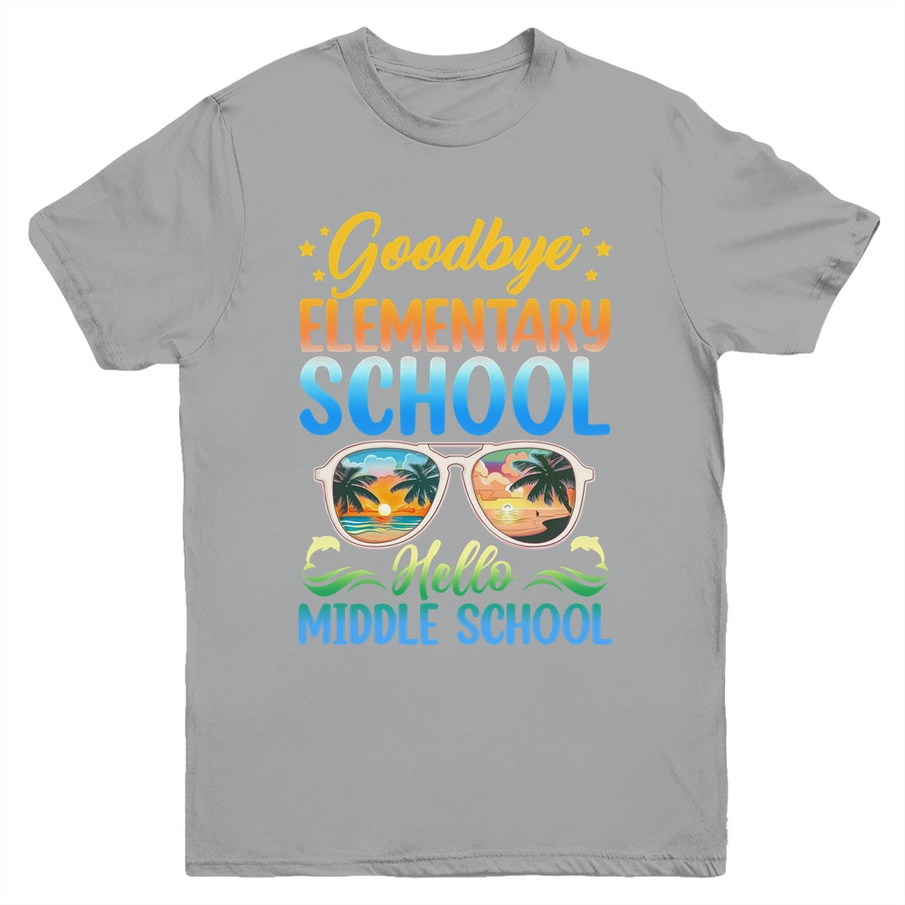 Goodbye Elementary School On My Way To Middle School 2024 Youth Shirt | siriusteestore