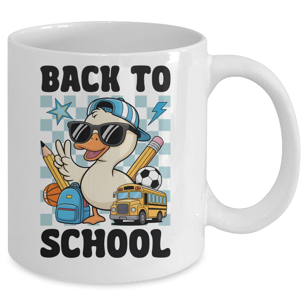 Goose Back To School 1st First Day Of School Boy Girl Kids Mug | siriusteestore