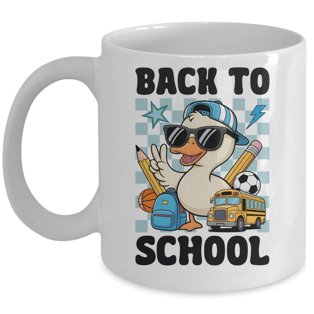 Goose Back To School 1st First Day Of School Boy Girl Kids Mug | siriusteestore