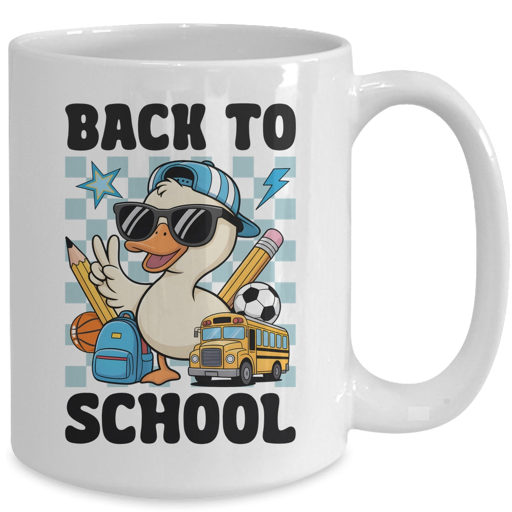 Goose Back To School 1st First Day Of School Boy Girl Kids Mug | siriusteestore
