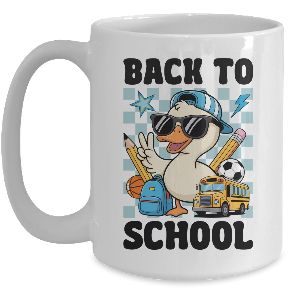 Goose Back To School 1st First Day Of School Boy Girl Kids Mug | siriusteestore