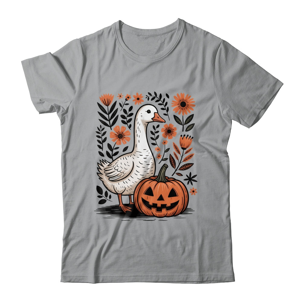 Goose Halloween Fall Goose Floral Boho Halloween Funny Fall Shirt & Sweatshirt | siriusteestore