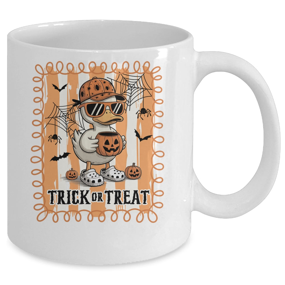 Goose Trick Or Treat Preppy Halloween Boy Pumpkin Retro Mug | siriusteestore