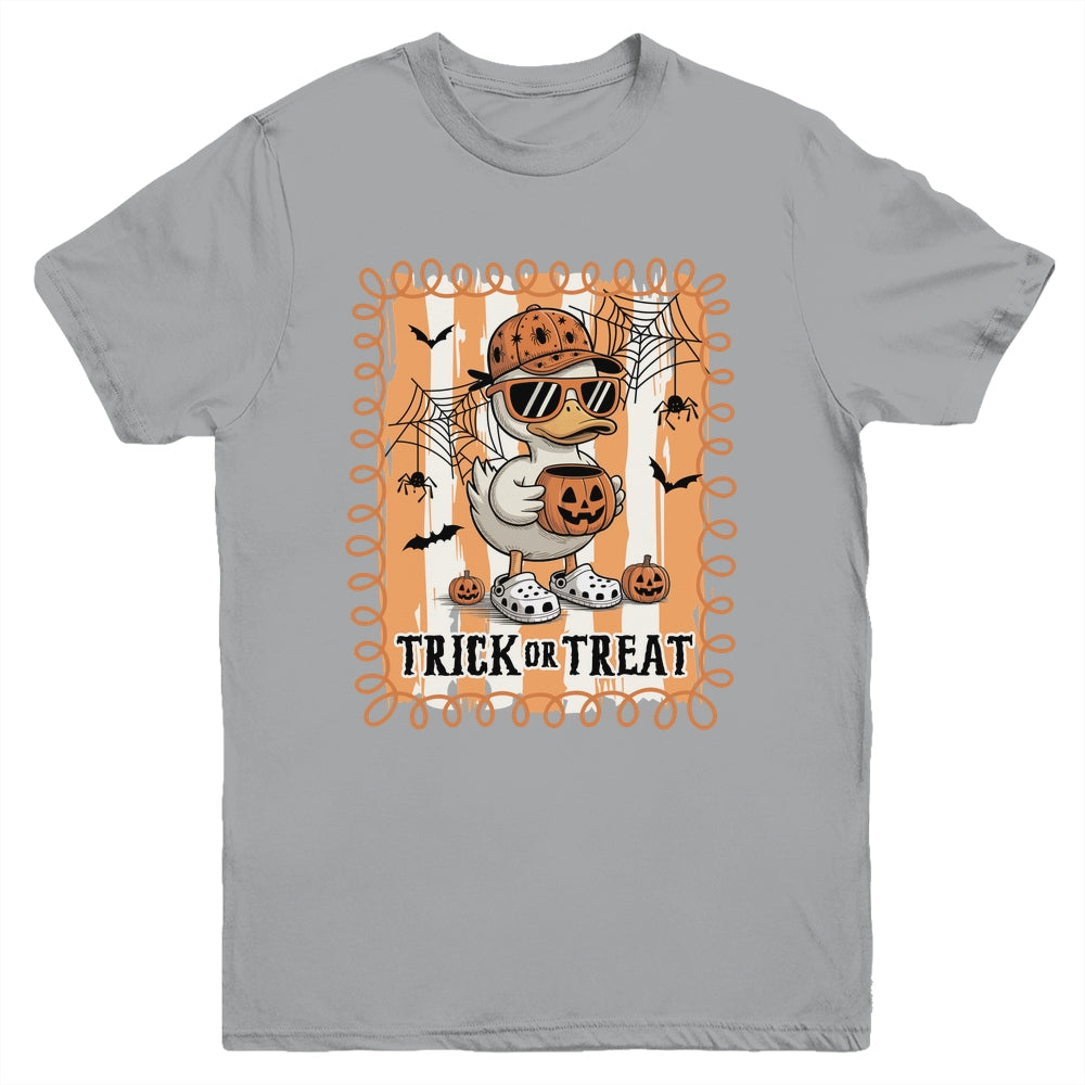 Goose Trick Or Treat Preppy Halloween Boy Pumpkin Retro Youth Shirt | siriusteestore