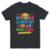 Graduation From Elementary To Middle School 2025 For Her Him Youth Shirt | siriusteestore