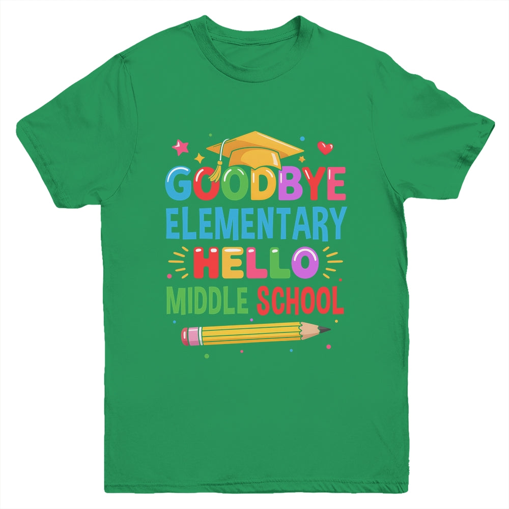 Graduation From Elementary To Middle School 2025 For Her Him Youth Shirt | siriusteestore