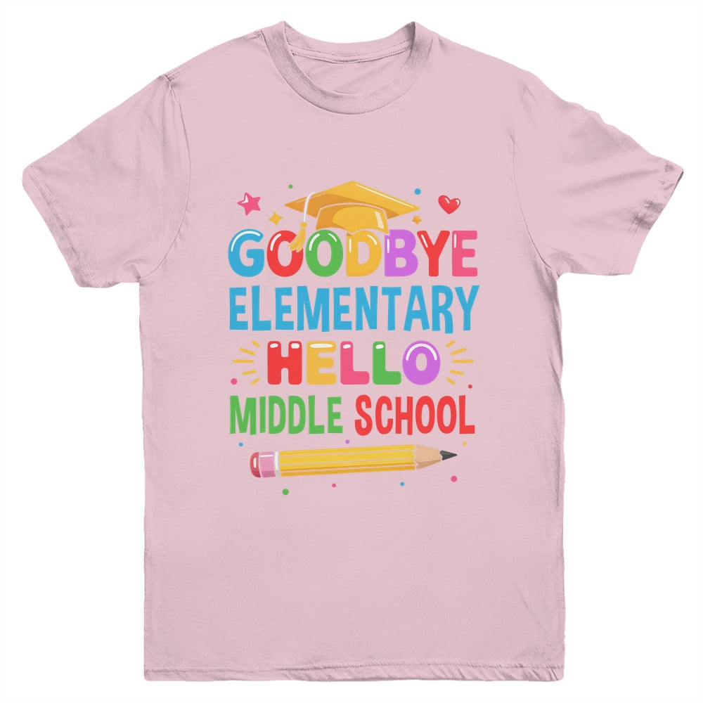 Graduation From Elementary To Middle School 2025 For Her Him Youth Shirt | siriusteestore